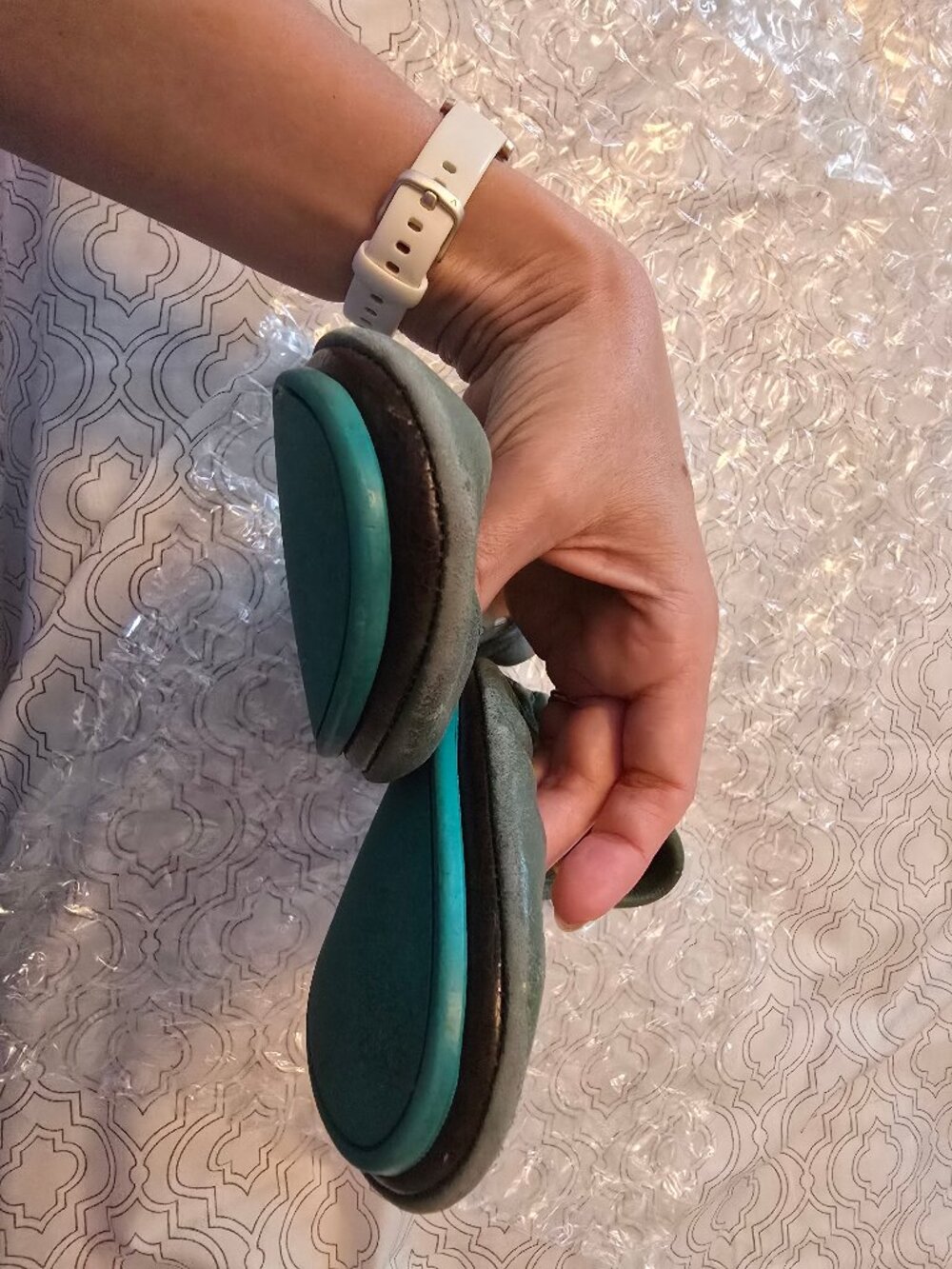 Size 7 Sea Green Leather Tieks - Picture 4 of 4